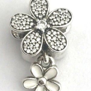 PANDORA Dazzling Daisy Duo Sterling Silver Charm